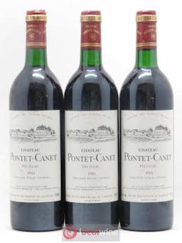 Château Pontet Canet 5ème Grand Cru Classé  1988 - Lot of 3 Bottles