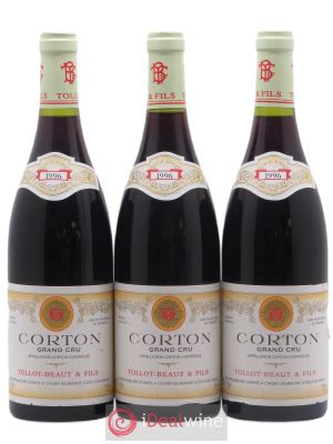 Corton Grand Cru Tollot Beaut (Domaine)  1996 - Lot of 3 Bottles