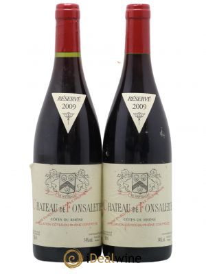 Côtes du Rhône Château de Fonsalette Emmanuel Reynaud  2009 - Lot of 2 Bottles