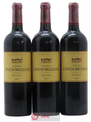 Château Lynch Moussas 5ème Grand Cru Classé  2015 - Lot of 3 Bottles