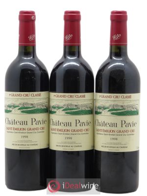 Château Pavie 1er Grand Cru Classé A  1998 - Lot of 3 Bottles