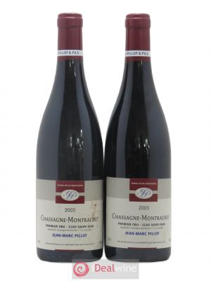 Chassagne-Montrachet 1er Cru Clos Saint-Jean Jean-Marc Pillot et Fils (Domaine)  2003 - Lot of 2 Bottles