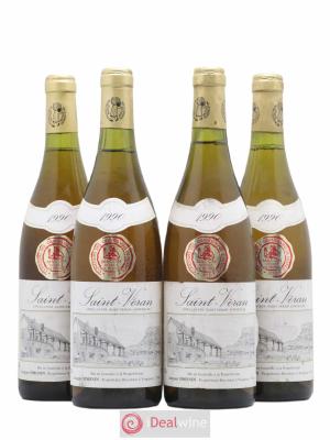 Saint-Véran Jacques Simonin (sans prix de réserve) 1990 - Lot de 4 Bouteilles