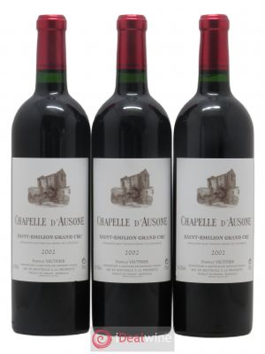 Chapelle d'Ausone Second vin  2002 - Lot of 3 Bottles