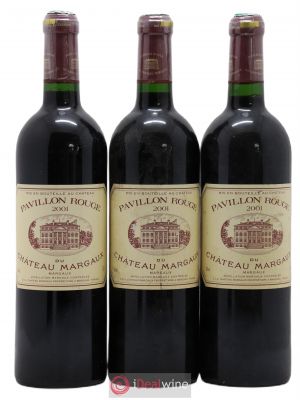 Pavillon Rouge du Château Margaux Second Vin  2001 - Lot of 3 Bottles