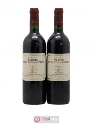 Pomerol Prieurs de la Commanderie 2001 - Lot of 2 Bottles