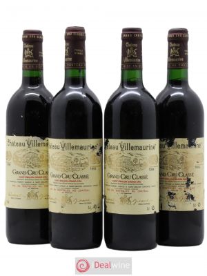 Château Villemaurine Grand Cru Classé (no reserve) 1998 - Lot of 4 Bottles