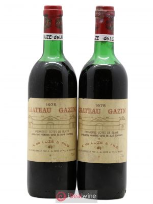 Premières-Côtes-de-Blaye (Blaye-Côtes-de-Bordeaux) Château Gazin (no reserve) 1975 - Lot of 2 Bottles