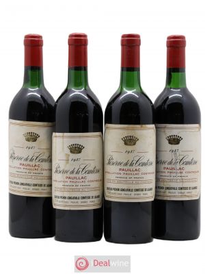 Réserve de la Comtesse Second Vin (sans prix de réserve) 1987 - Lot de 4 Bouteilles