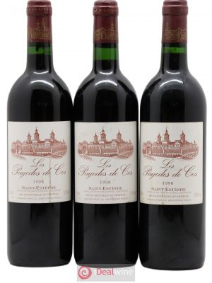 Les Pagodes de Cos Second Vin  1998 - Lot de 3 Bouteilles