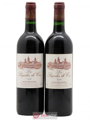 Les Pagodes de Cos Second Vin  1998 - Lot de 2 Bouteilles
