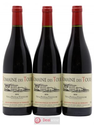 IGP Vaucluse (Vin de Pays de Vaucluse) Domaine des Tours E.Reynaud  2016 - Lot of 3 Bottles