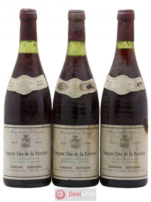 Vougeot 1er Cru Clos de La Perrière Bertagna  1982 - Lot of 3 Bottles