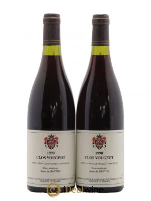 Clos de Vougeot Grand Cru Jean de Sarthy 1990 - Lot of 2 Bottles