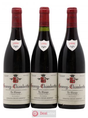 Gevrey-Chambertin En Champs Vieille Vigne Denis Mortet (Domaine)  1996 - Lot of 3 Bottles