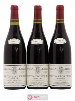 Corton Grand Cru Clos Du Roi domaine Thenard 1992 - Lot of 3 Bottles