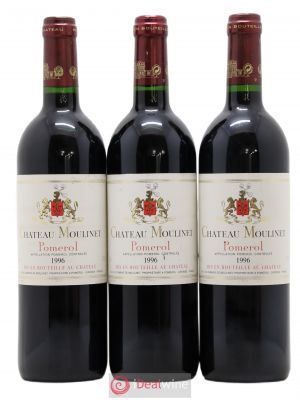 Château Moulinet  1996 - Lot of 3 Bottles