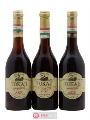 Tokaji Aszu 5 Puttonyos Disznoko (Domaine) 50 cl 1988 - Lot of 3 Bottles