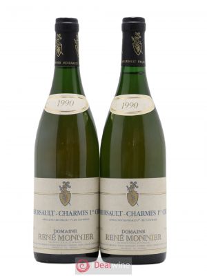 Meursault 1er Cru Charmes Domaine René Monnier 1990 - Lot of 2 Bottles