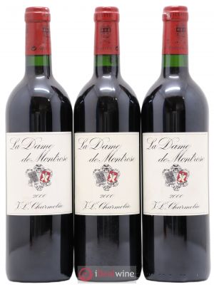 La Dame de Montrose Second Vin  2000 - Lot de 3 Bouteilles