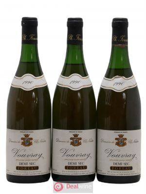 Vouvray Demi-Sec Clos Naudin - Philippe Foreau (no reserve) 1990 - Lot of 3 Bottles