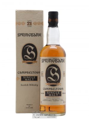 Springbank 21 years Of. Parchment Label   - Lot de 1 Bouteille