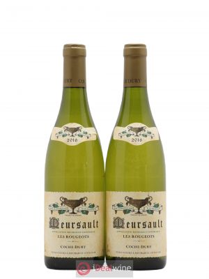 Meursault Les Rougeots Coche Dury (Domaine)  2016 - Lot of 2 Bottles