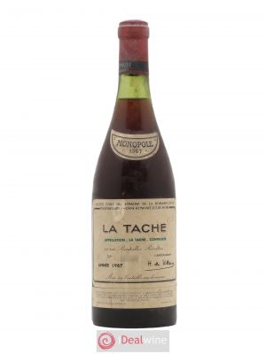 La Tâche Grand Cru Domaine de la Romanée-Conti  1967 - Lot of 1 Bottle