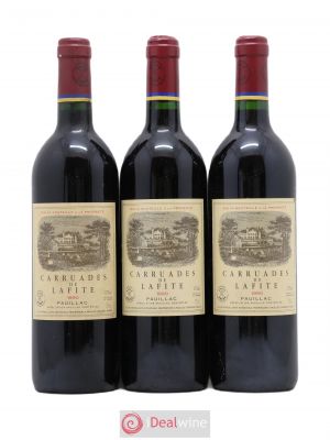 Carruades de Lafite Rothschild Second vin  1990 - Lot de 3 Bouteilles