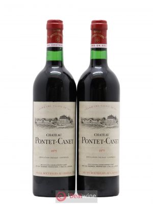 Château Pontet Canet 5ème Grand Cru Classé  1975 - Lot of 2 Bottles