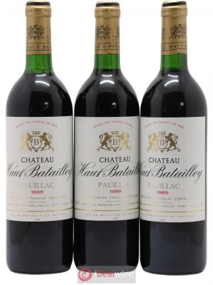 Château Haut Batailley 5ème Grand Cru Classé  1989 - Lot of 3 Bottles