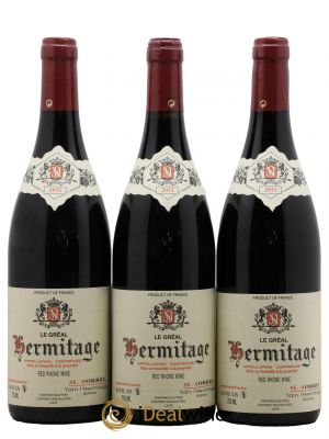 Hermitage Le Gréal Marc Sorrel  2015 - Lot of 3 Bottles