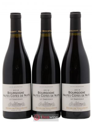 Hautes-Côtes de Nuits Les Damoiseaux Villamont 2014 - Lot of 3 Bottles