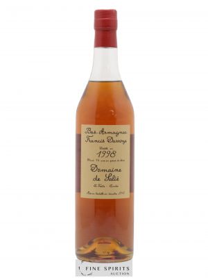 Francis Darroze 14 years 1998 Of. Domaine de Salié bottled 2012 Brut de Fût Bas Armagnac   - Lot de 1 Bouteille