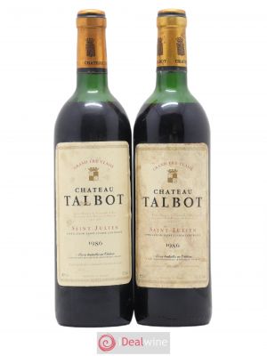 Château Talbot 4ème Grand Cru Classé  1986 - Lot of 2 Bottles