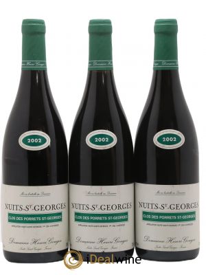 Nuits Saint-Georges 1er Cru Clos des Porrets St Georges Henri Gouges  2002 - Lot of 3 Bottles