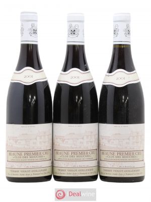 Beaune 1er Cru Clos Des Mouches Thierry Violot-Guillemard 2001 - Lot of 3 Bottles