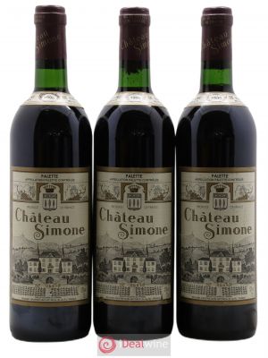Palette Château Simone Famille Rougier  1995 - Lot of 3 Bottles