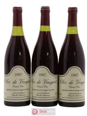 Clos de Vougeot Grand Cru Charles Antonin 1987 - Lot of 3 Bottles