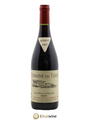 IGP Pays du Vaucluse (Vin de Pays du Vaucluse) Domaine des Tours Merlot E.Reynaud  2005 - Lot de 1 Bouteille