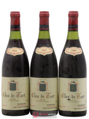 Clos de Tart Grand Cru Mommessin  1988 - Lot of 3 Bottles
