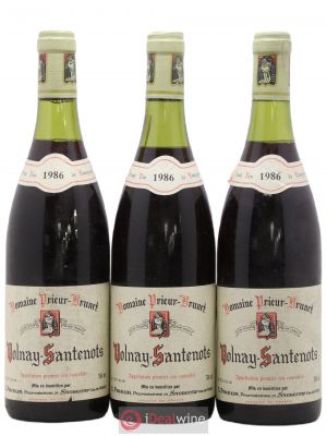 Volnay 1er Cru Santenots Prieur Brunet 1986 - Lot of 3 Bottles