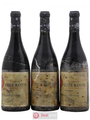 Côte-Rôtie La Mordorée Chapoutier  2001 - Lot of 3 Bottles