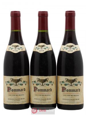 Pommard les Vaumuriens Coche Dury (Domaine)  2008 - Lot of 3 Bottles