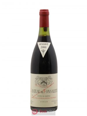 Côtes du Rhône Cuvée Syrah Château de Fonsalette  2000 - Lot de 1 Bouteille