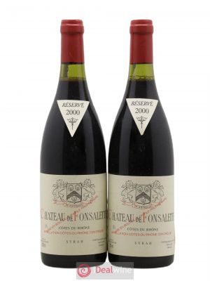 Côtes du Rhône Cuvée Syrah Château de Fonsalette  2000 - Lot de 2 Bouteilles