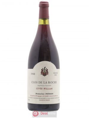 Clos de la Roche Grand Cru Cuvée William Domaine Ponsot 1988 - Lot de 1 Magnum