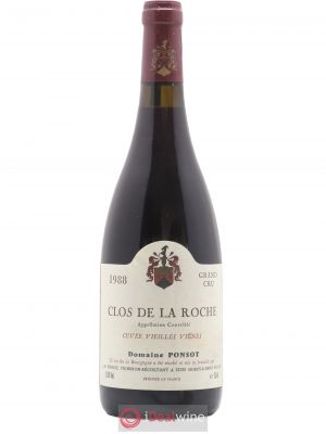 Clos de la Roche Grand Cru Vieilles Vignes Ponsot (Domaine)  1988 - Lot de 1 Bouteille