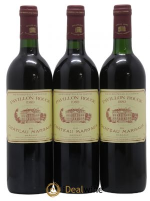 Pavillon Rouge du Château Margaux Second Vin  1989 - Lot of 3 Bottles