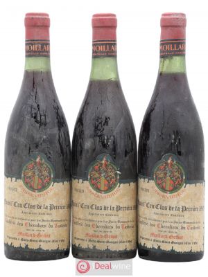 Fixin 1er Cru Clos de La Perriere Moillard Grivot Tastevinage 1961 - Lot of 3 Bottles